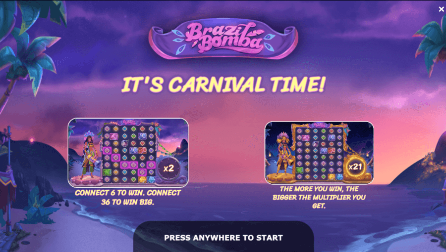 Efeitos audiovisuais de Brazil Bomba slot