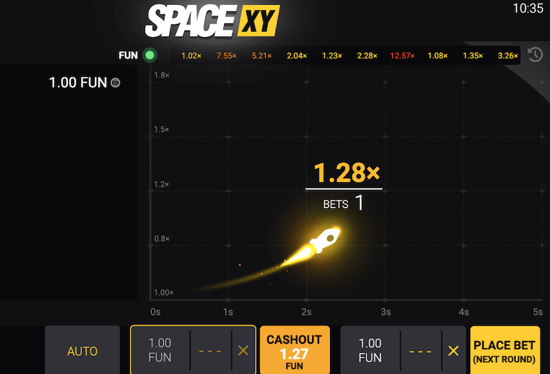 Space XY crash game BR