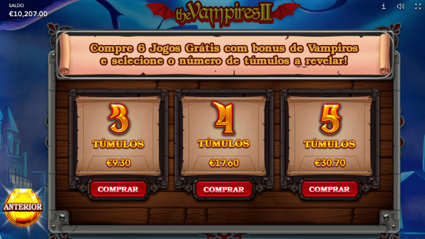 The Vampires II slot - Compra de bônus